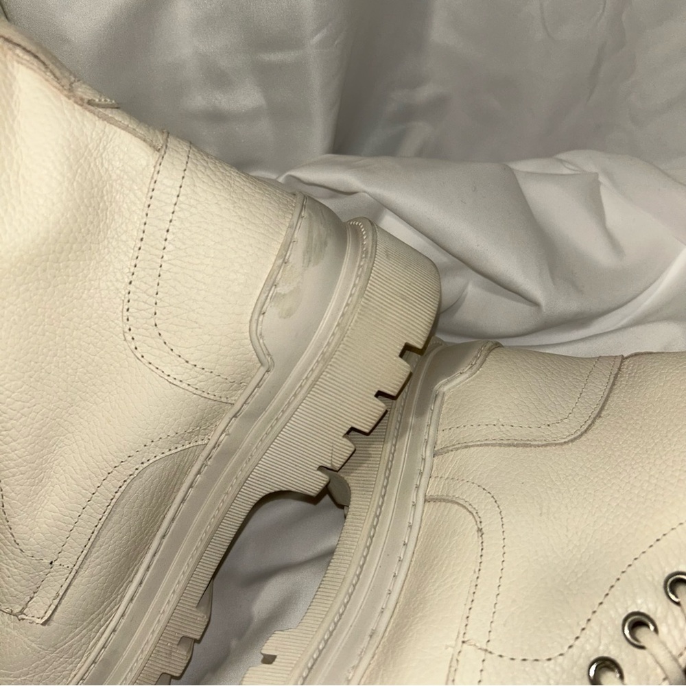 Sz 12 Steve Madden 'The Guard Boot' Cream - Picture 16 of 16